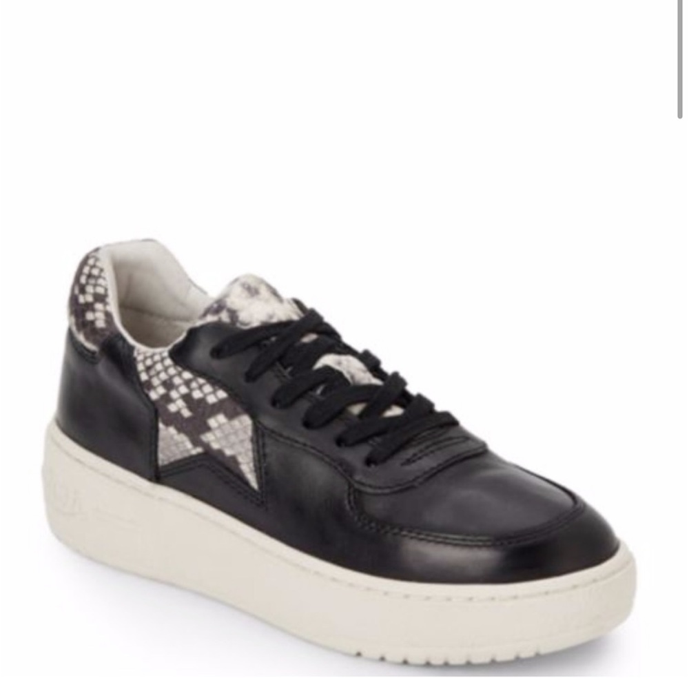 Ash snake print leather platform sneakers